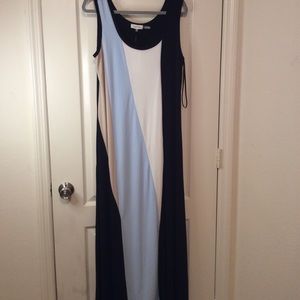 Calvin Klein Color Block Maxi Dress